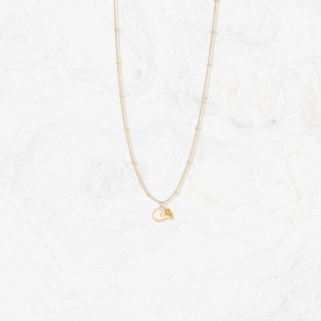 Kawaii Puffy Cloud Charm Necklace