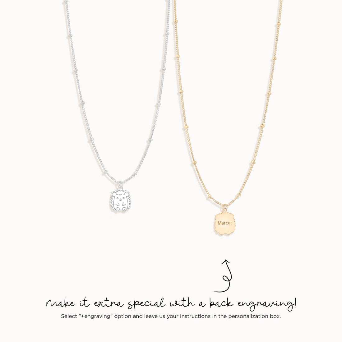 Hedgehog Critter Charm Necklace