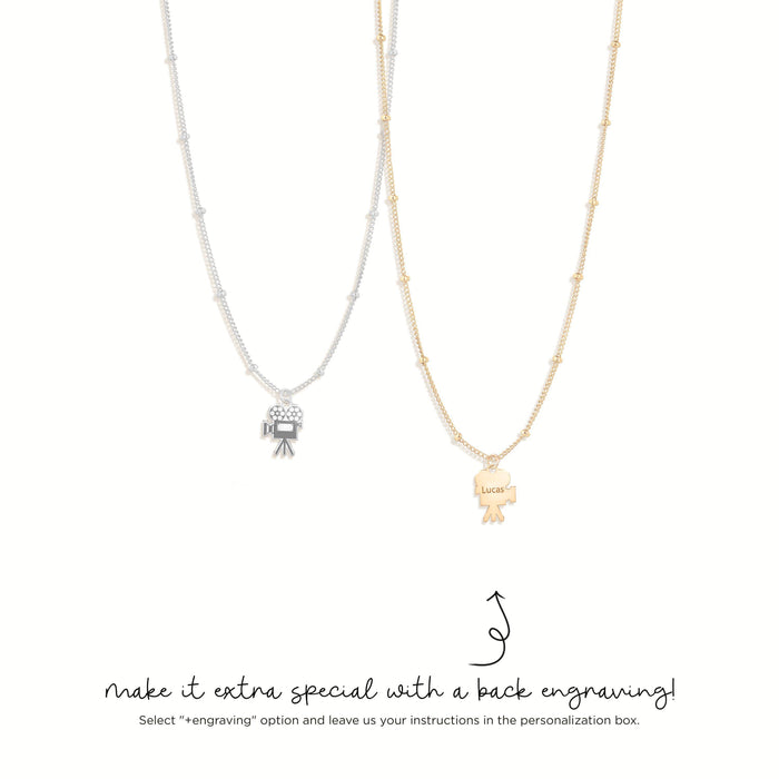 Film Camera Director Charm Necklace