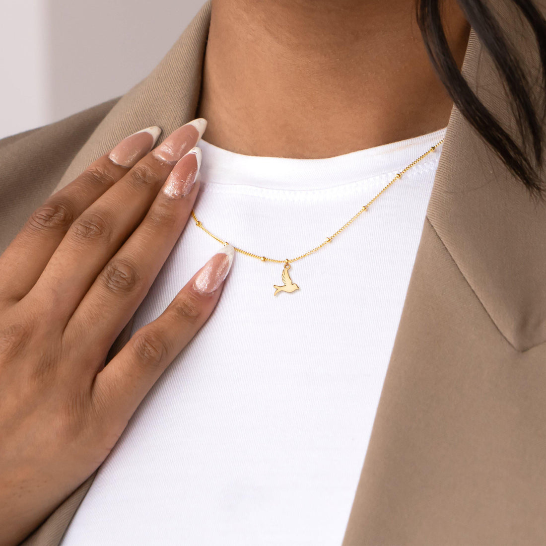 Soaring Swallow Charm Necklace
