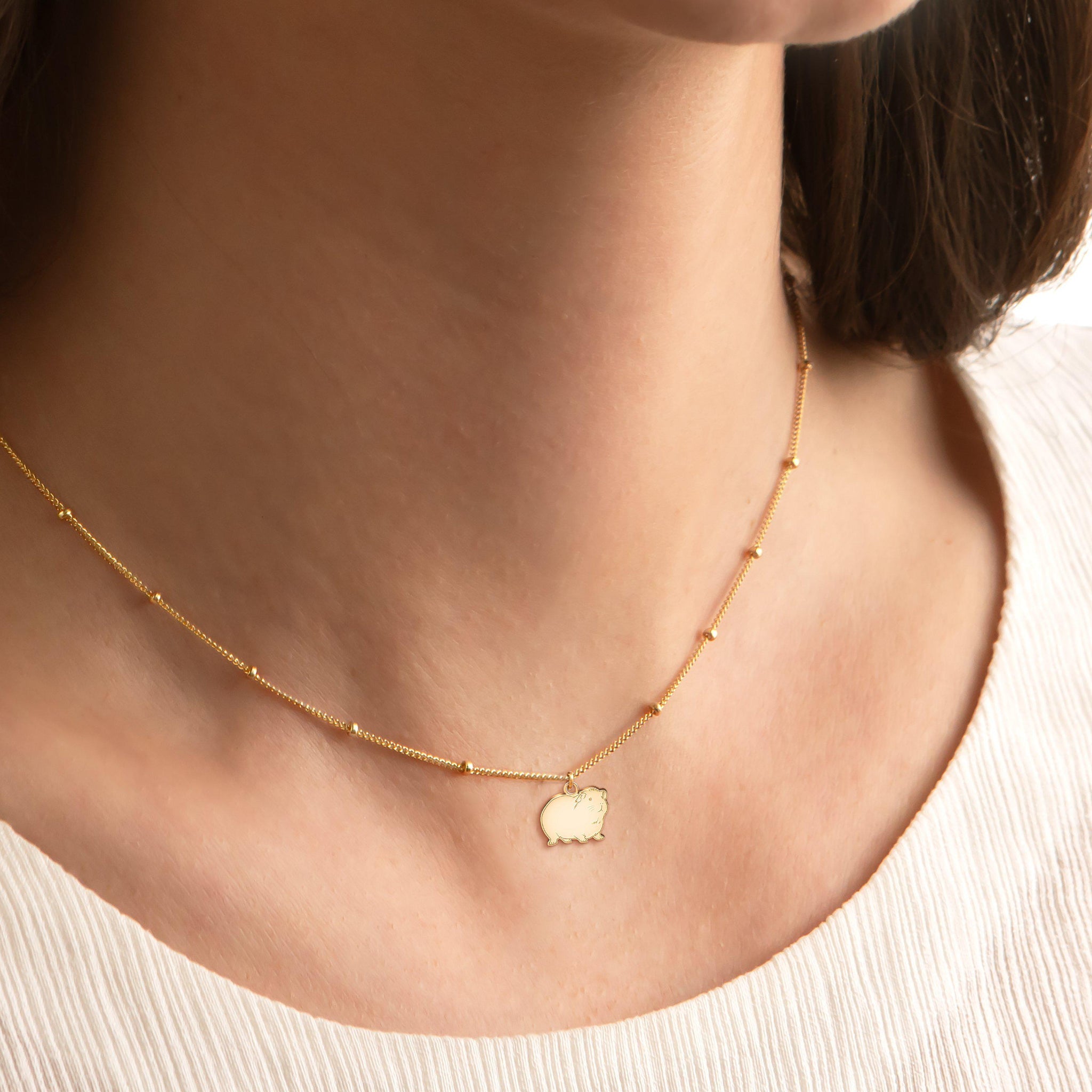 Kawaii Hamster Charm Necklace