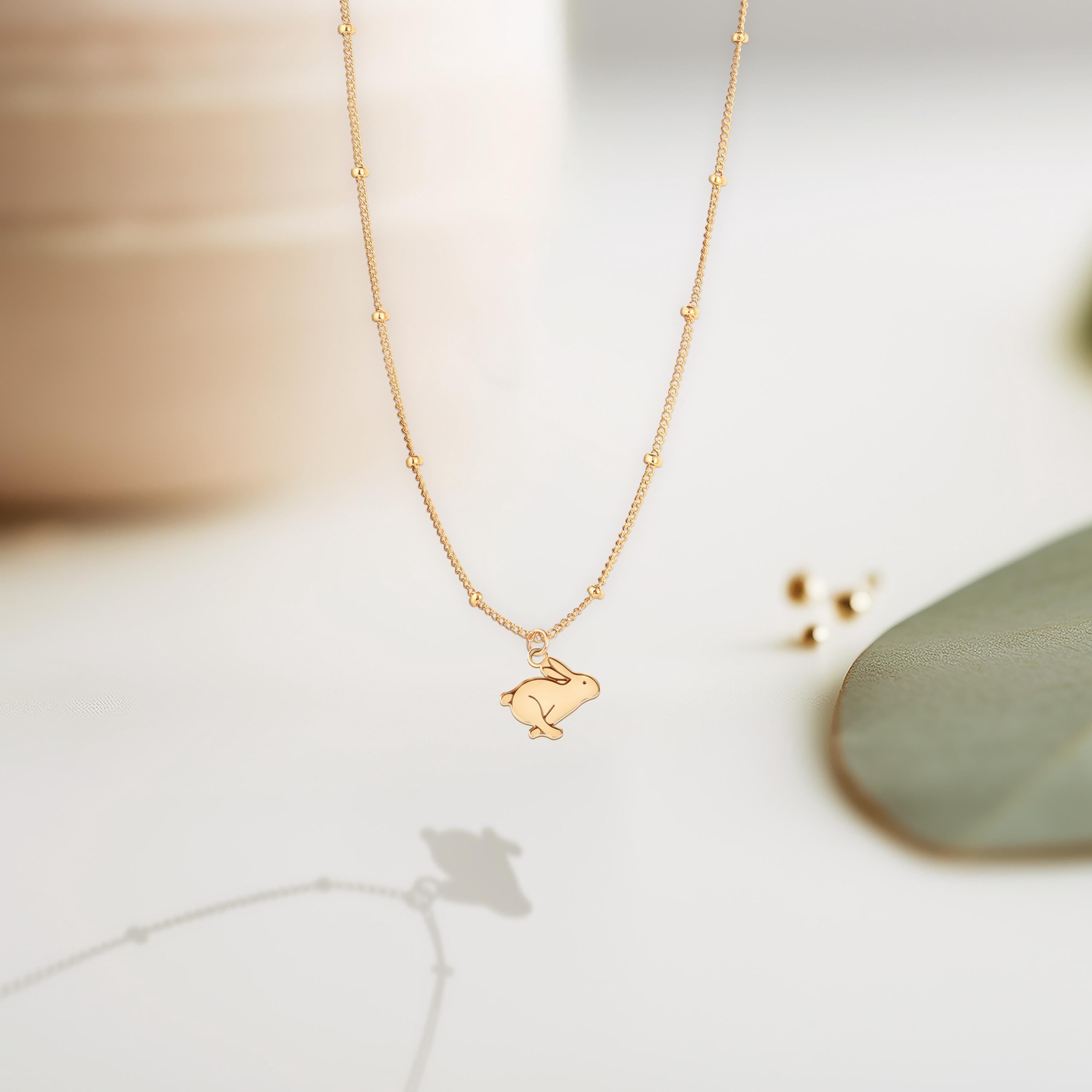 Bunny Beady Pendant Necklace