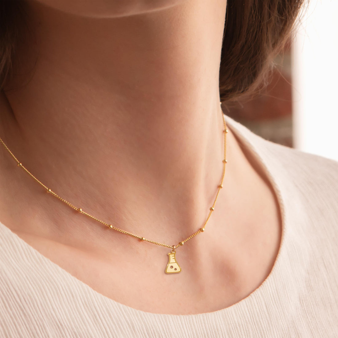 Lab Beaker Beady Necklace