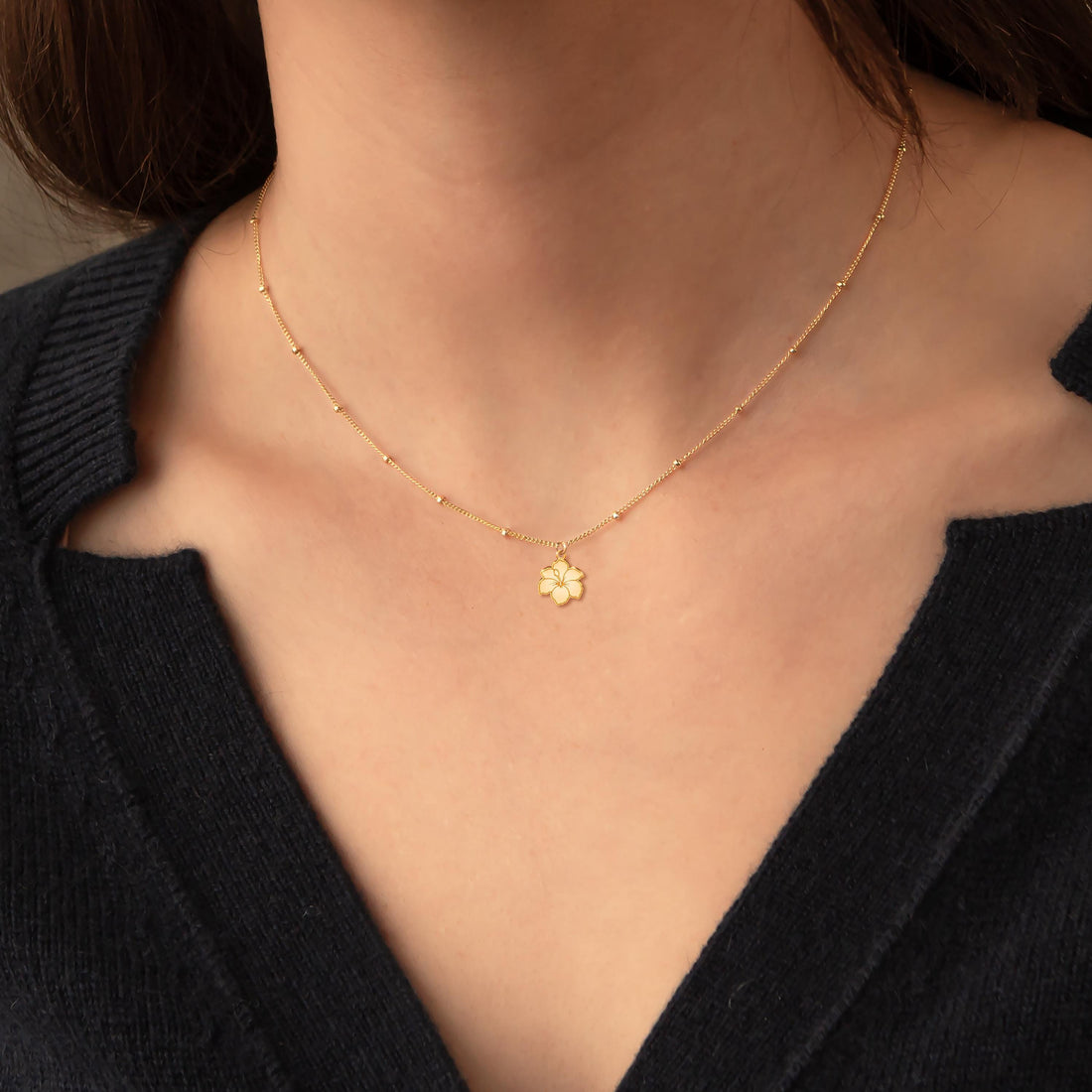 Flower Beady Necklace