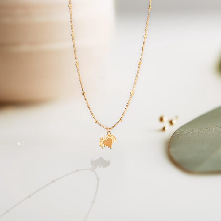 Devil Heart Charm Necklace