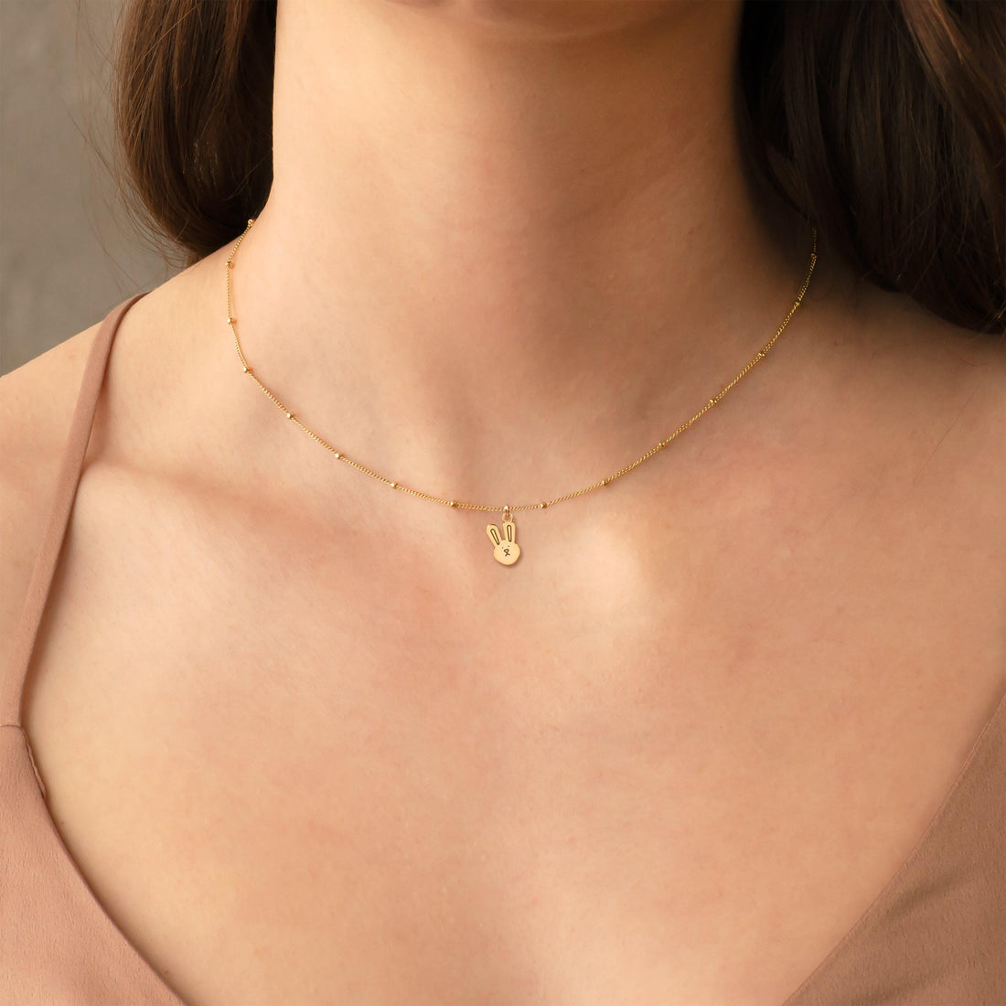 Bunny Satellite Beady Necklace