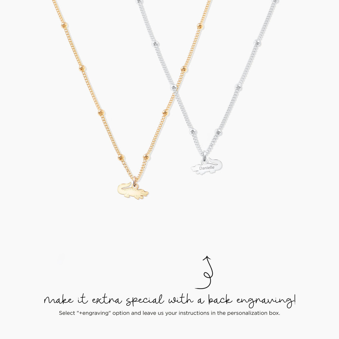 Crocodile Beady Necklace