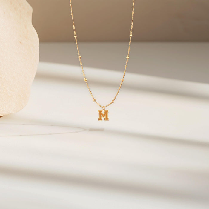 Sporty Initial Charm Necklace