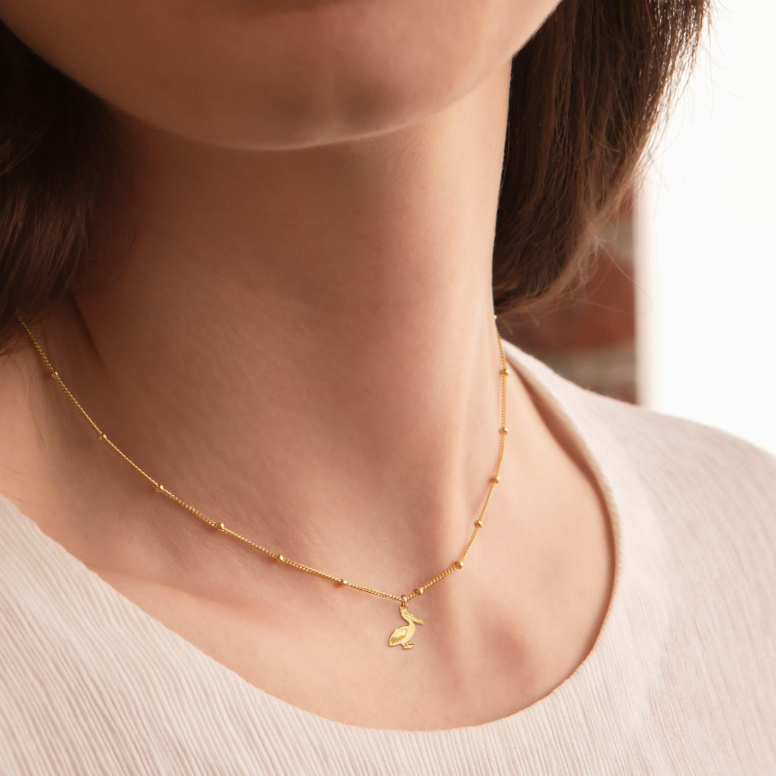 Pelican Charm Necklace