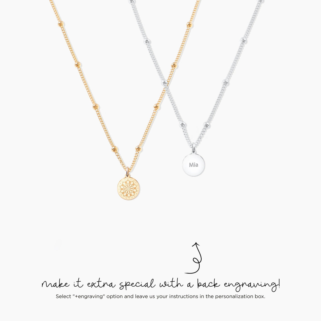 Dartboard Charm Beady Necklace