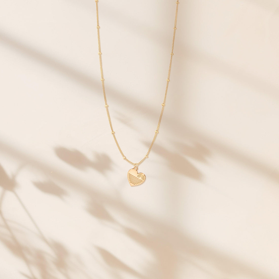 Rainbow Heart Charm Necklace