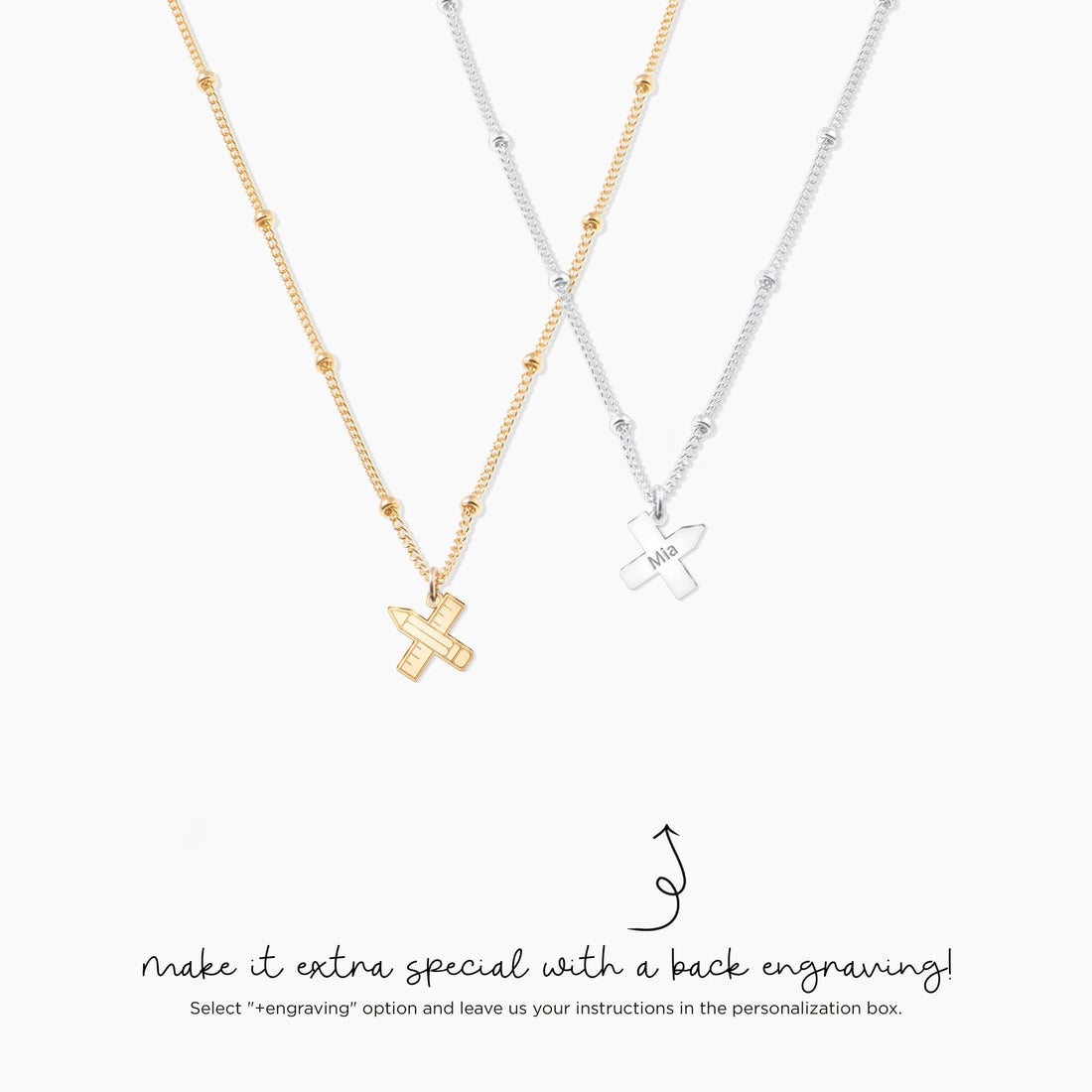 Pencil Charm Necklace