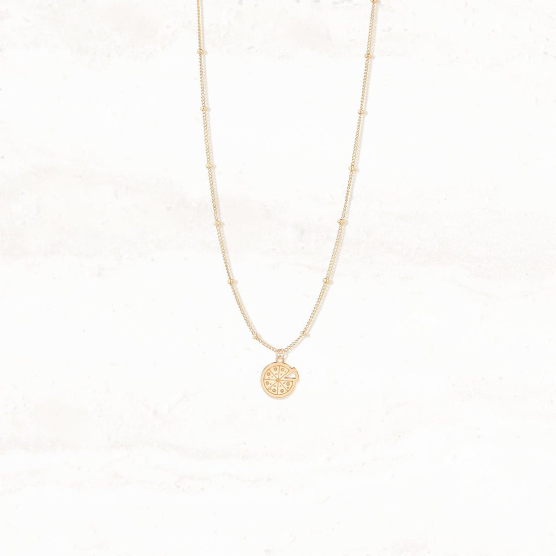 Kawaii Pizza Slice Charm Necklace