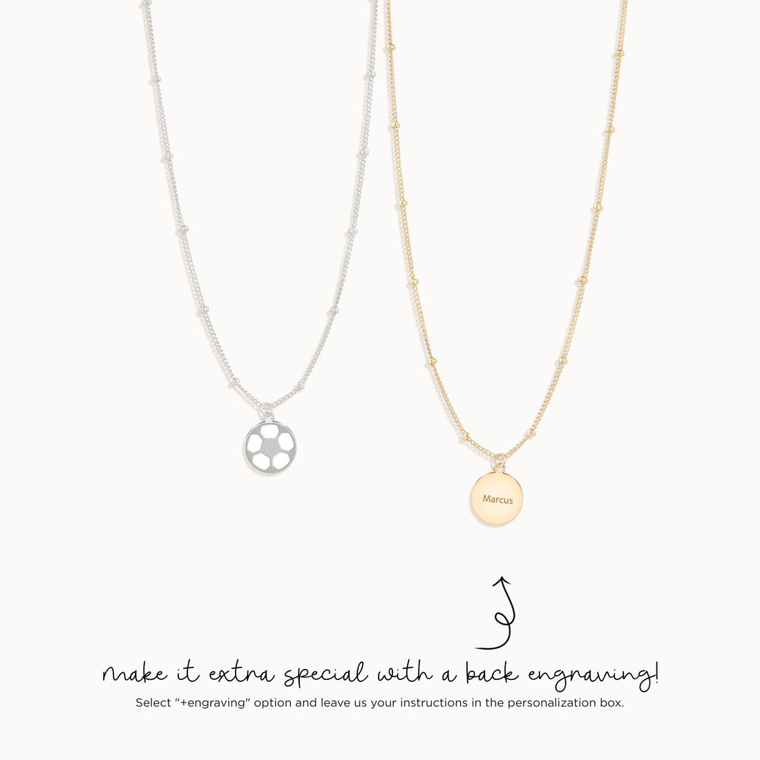 Soccer Ball Charm Necklace