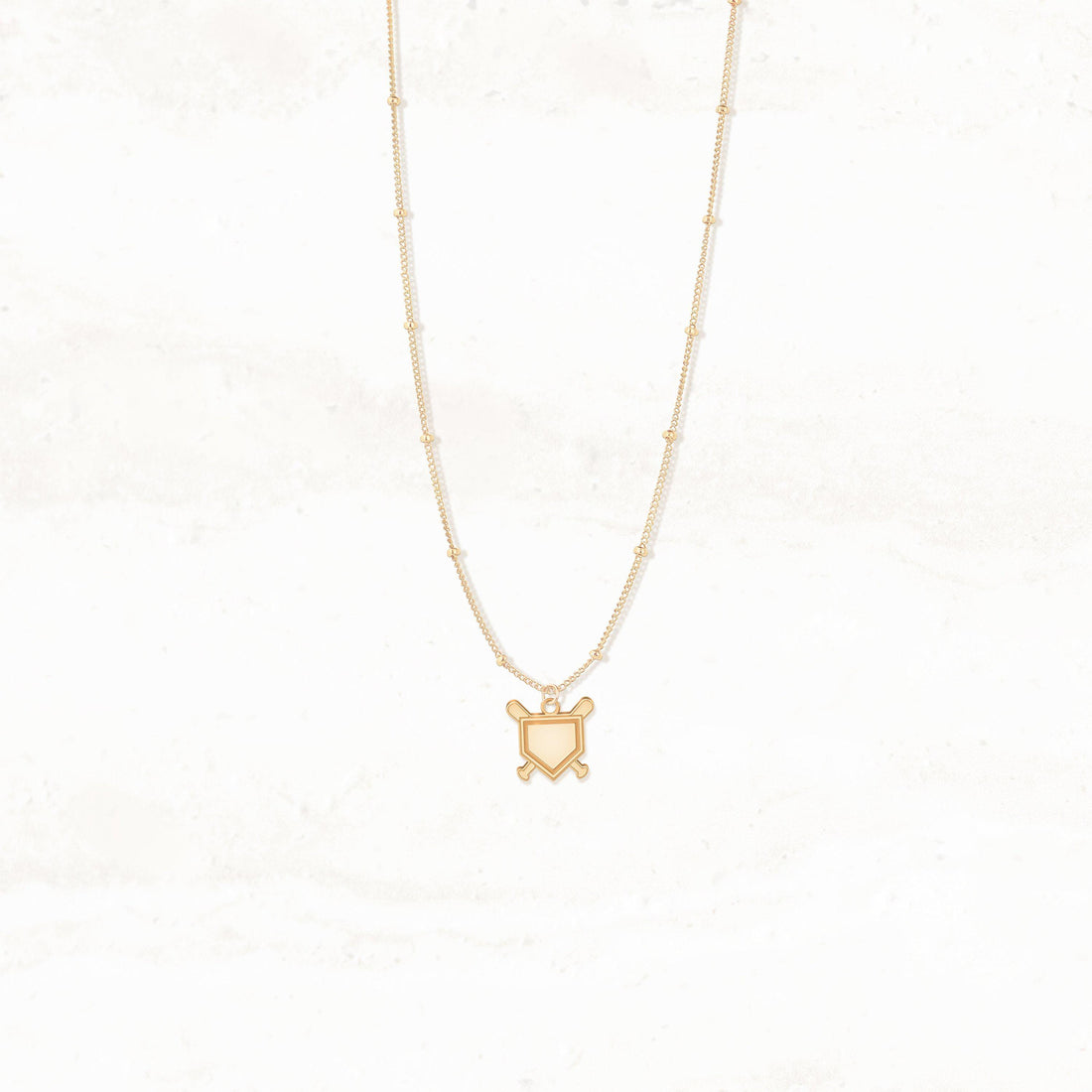 Sports Baseball Charm Necklace