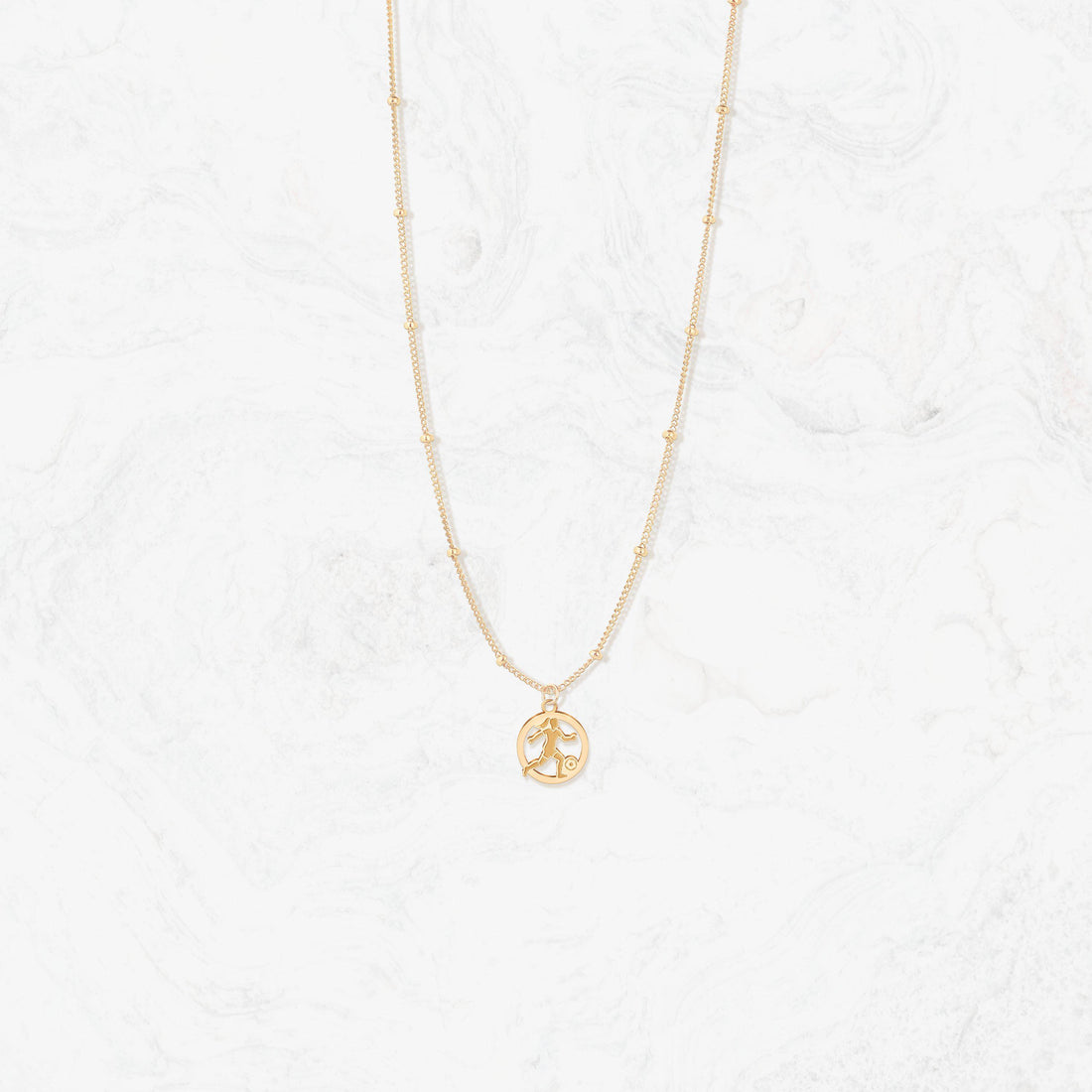 Soccer Ball Sports Charm Necklace