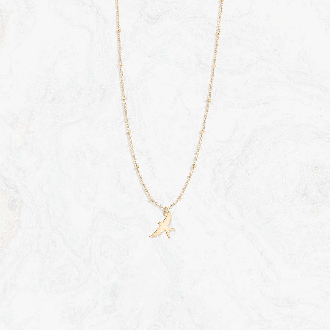 Soaring Swallow Charm Necklace