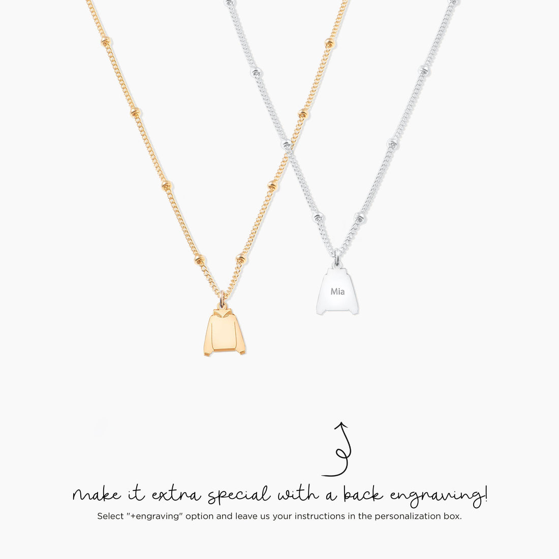Shirt Beaded Pendant Necklace