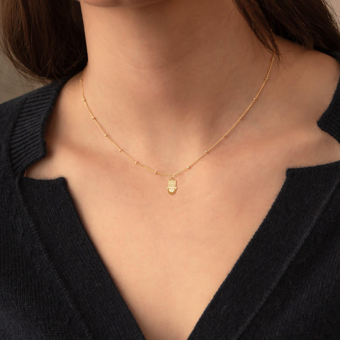 Abraham Lincoln Pendant Beady Necklace