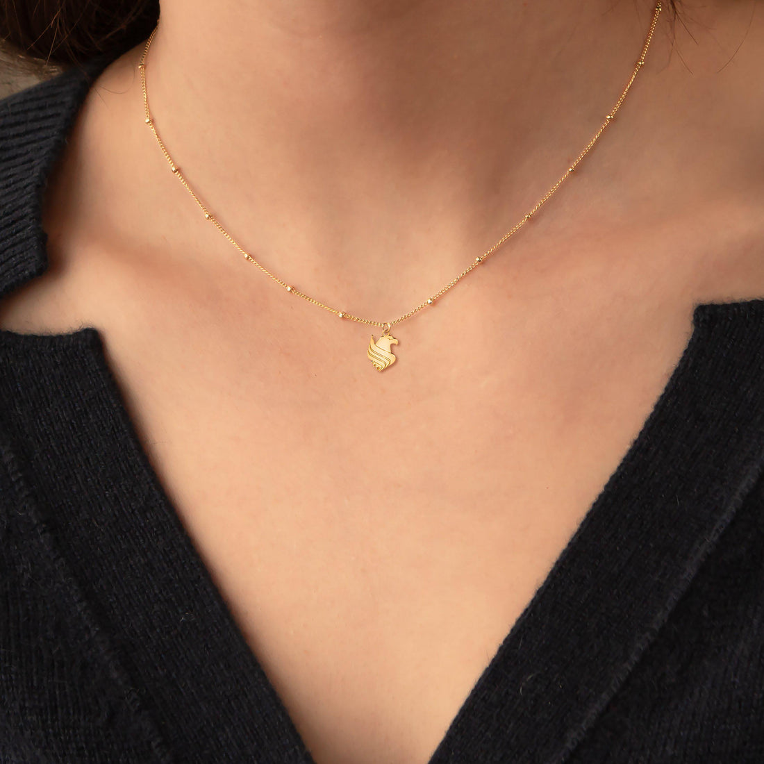 Eagle Charm Beady Necklace