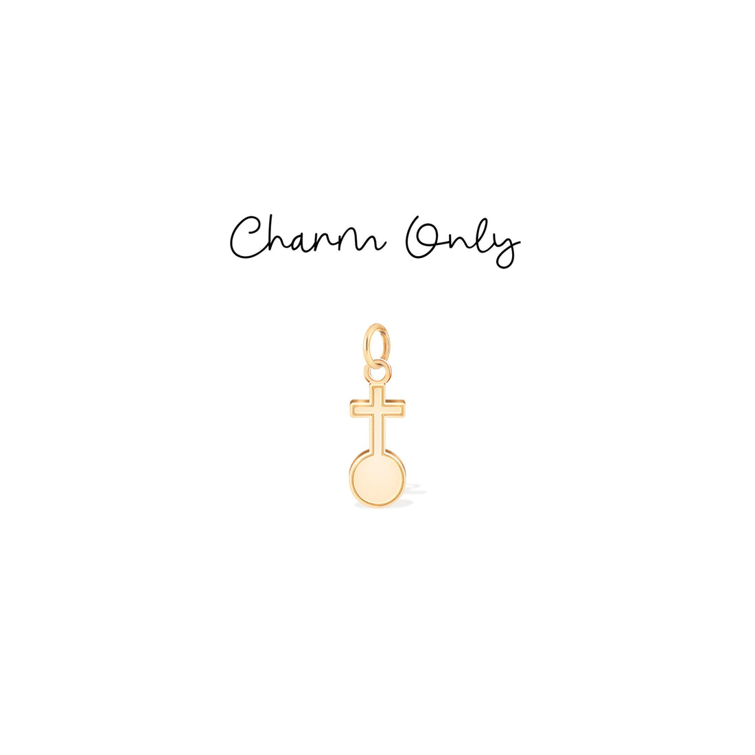 Cross Disc Drop Charm