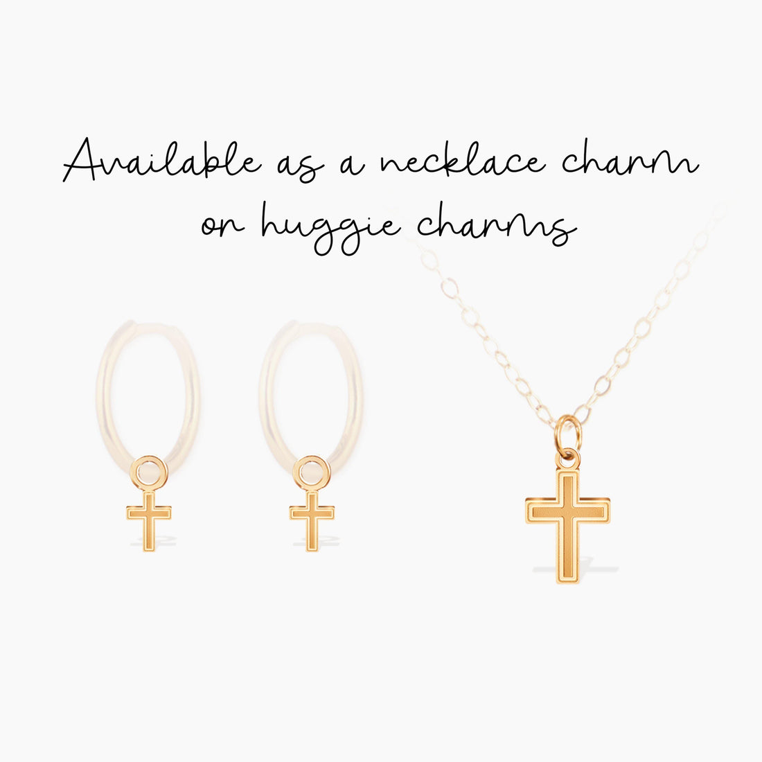 Two-tone Cross Pendant Charm