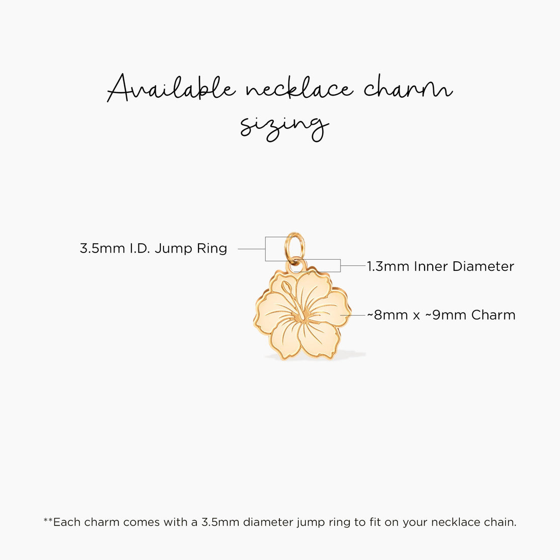 Gold Hibiscus Flower Charm