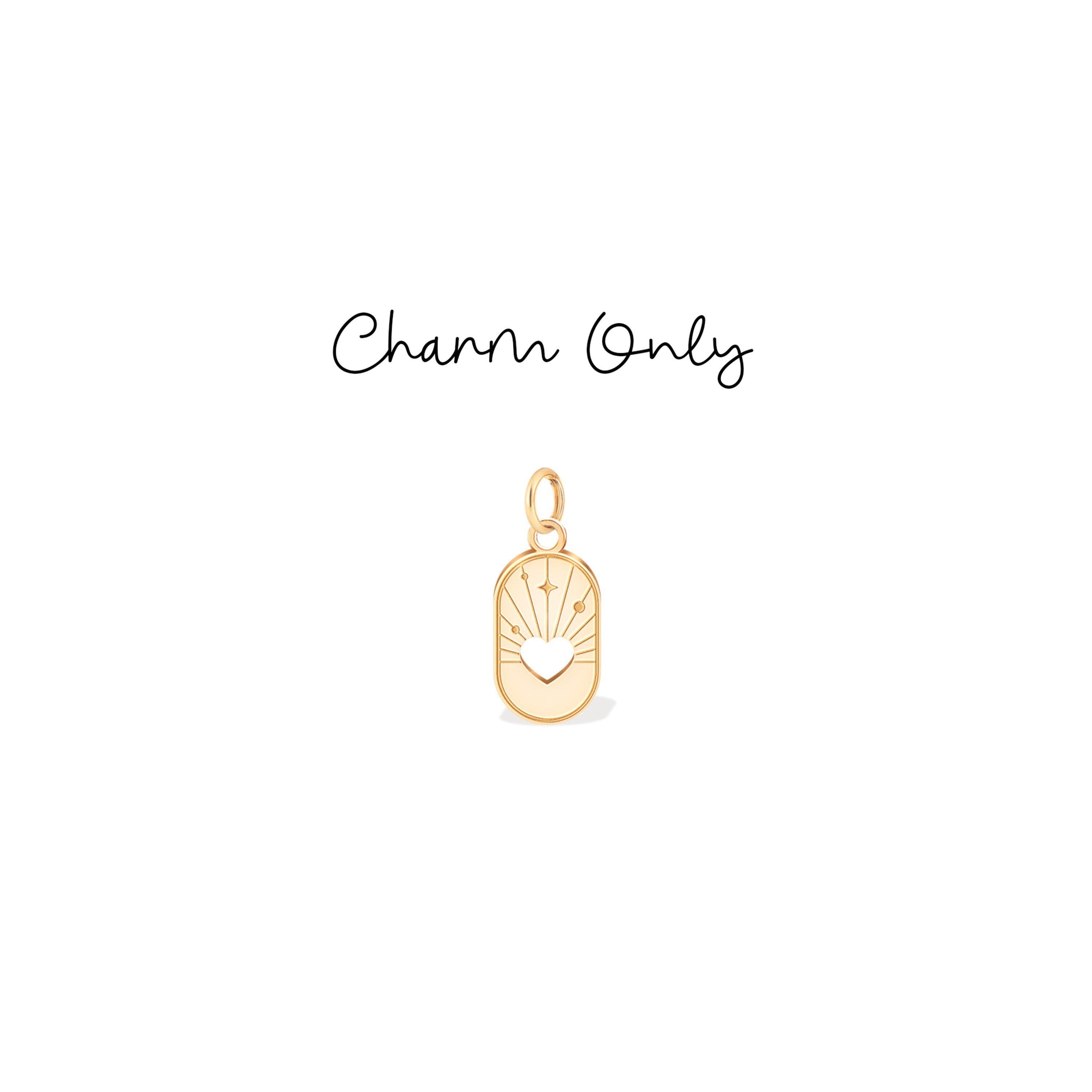 Heart Sunburst Charm Pendant