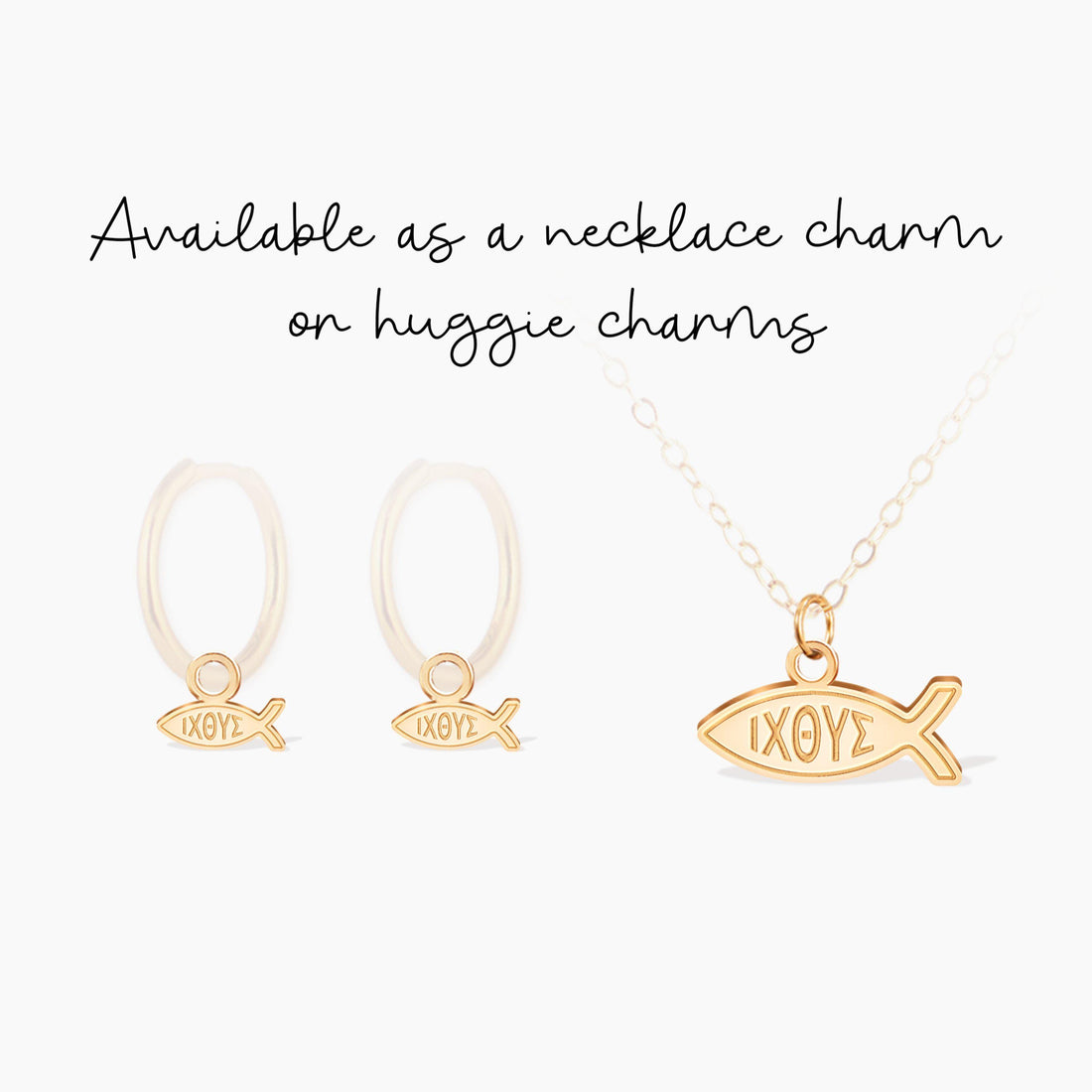 Ichthys Jesus Fish Pendant Necklace