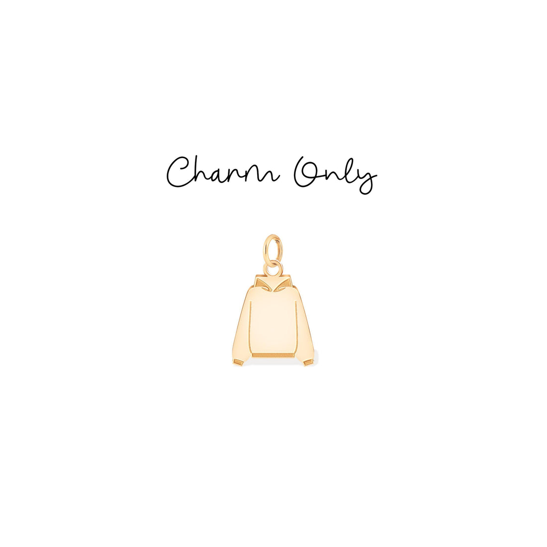 Minimal Front View Sweatshirt Charm Pendant
