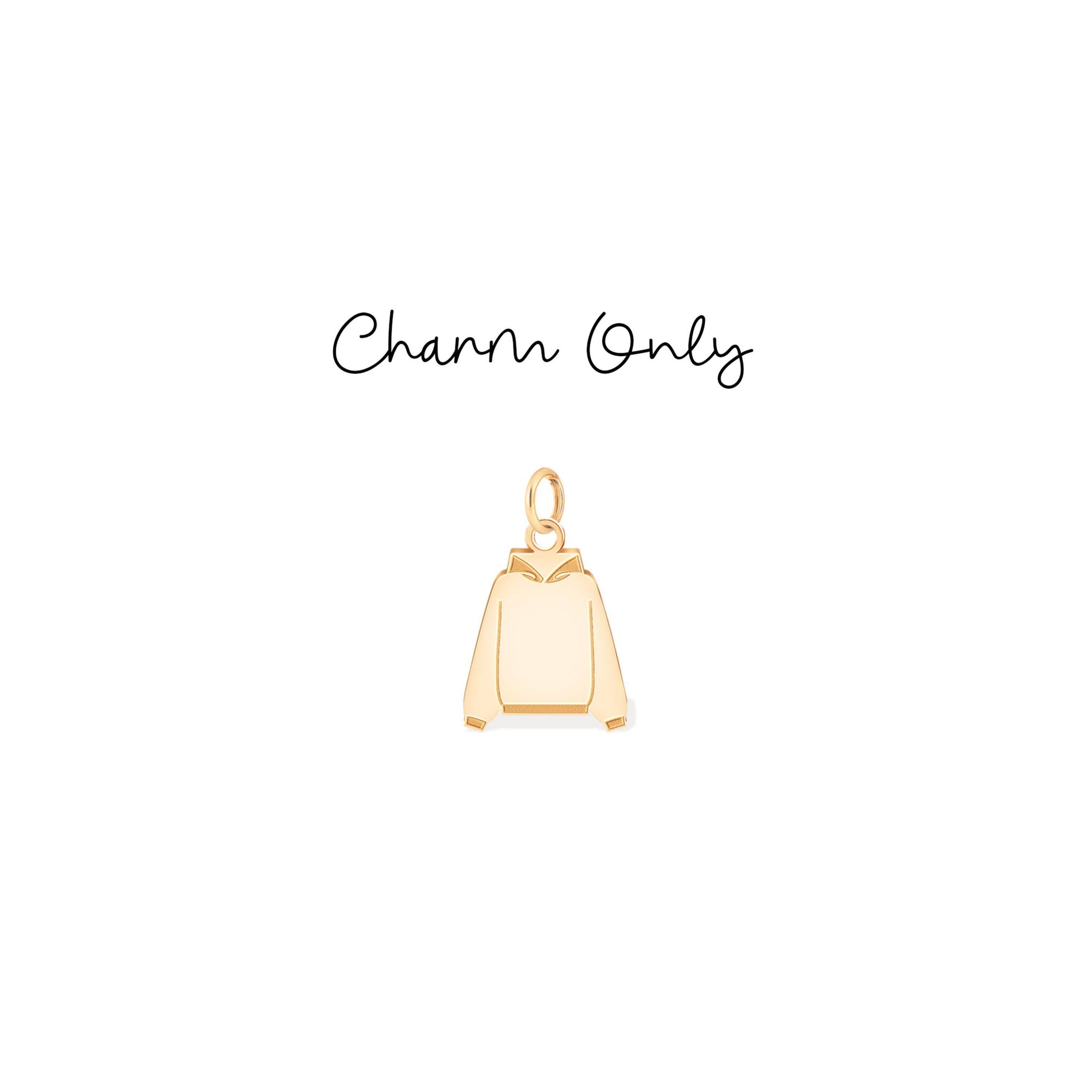 Minimal Front View Sweatshirt Charm Pendant