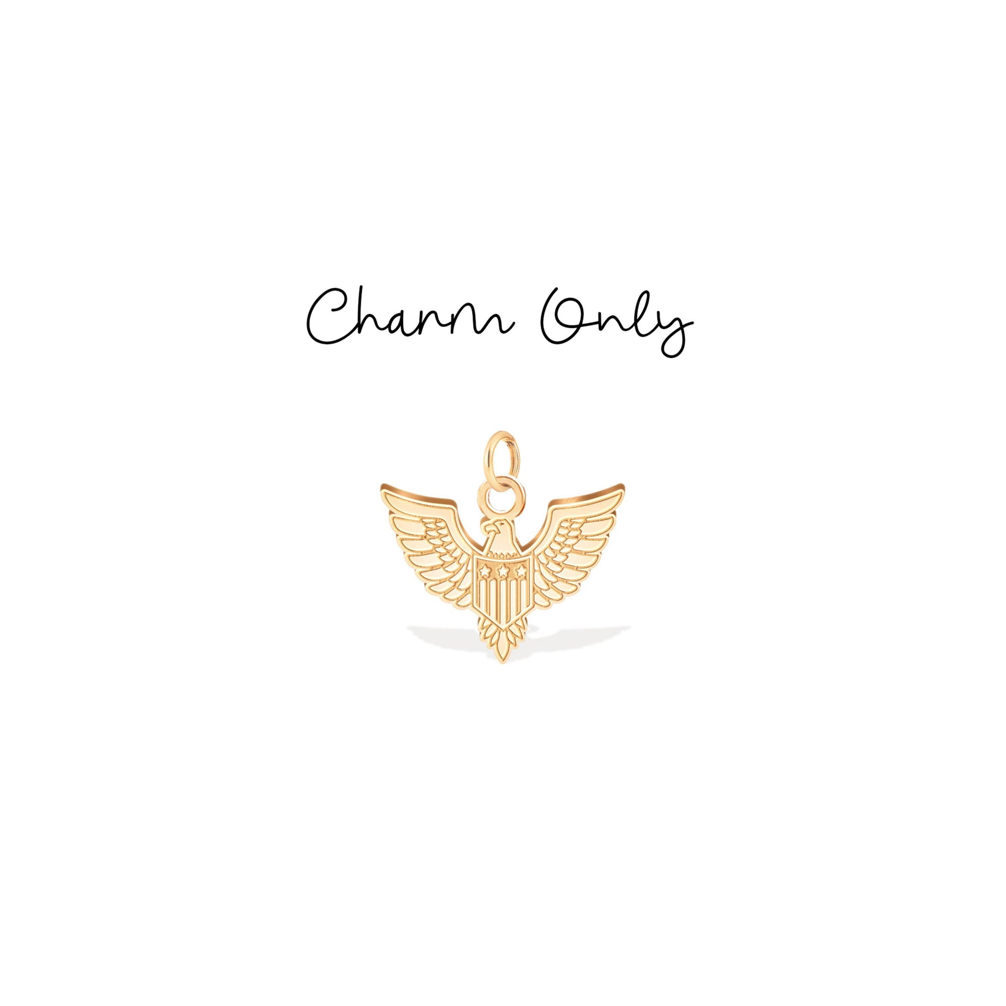 Soaring USA Eagle Charm Pendant