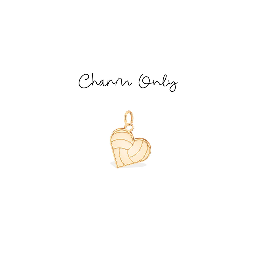 I Heart Volleyball Charm Pendant
