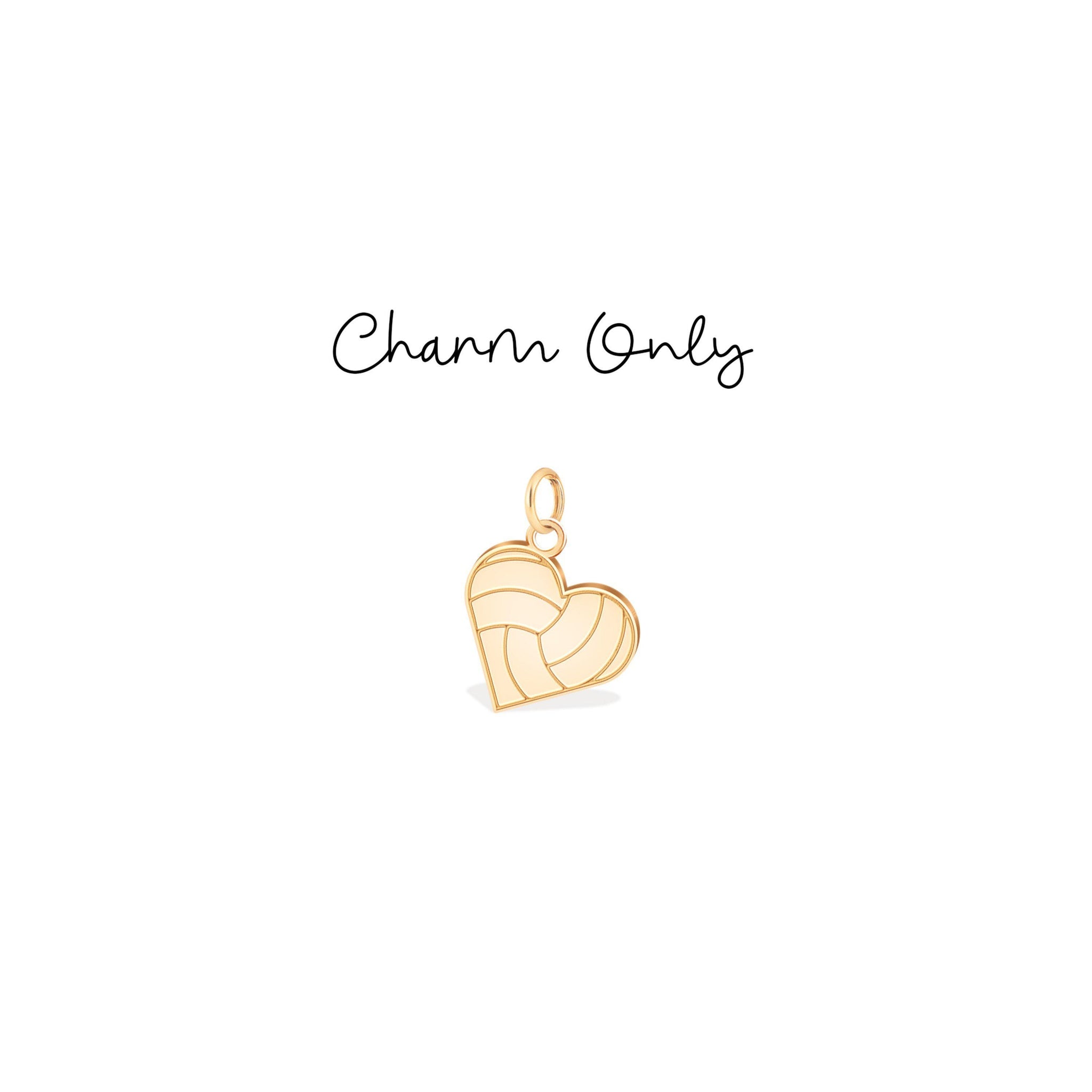 I Heart Volleyball Charm Pendant