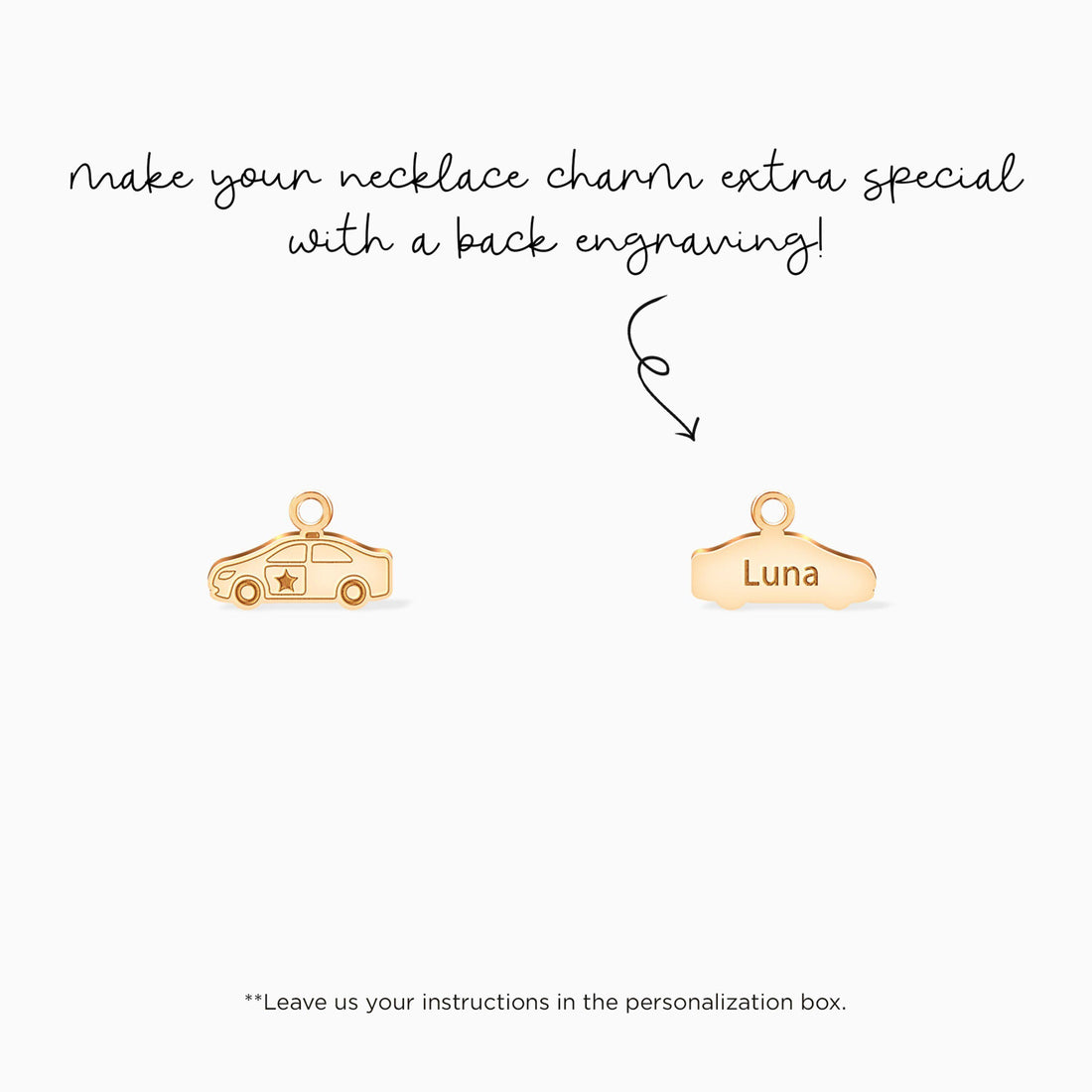 Police Car Pendant Necklace