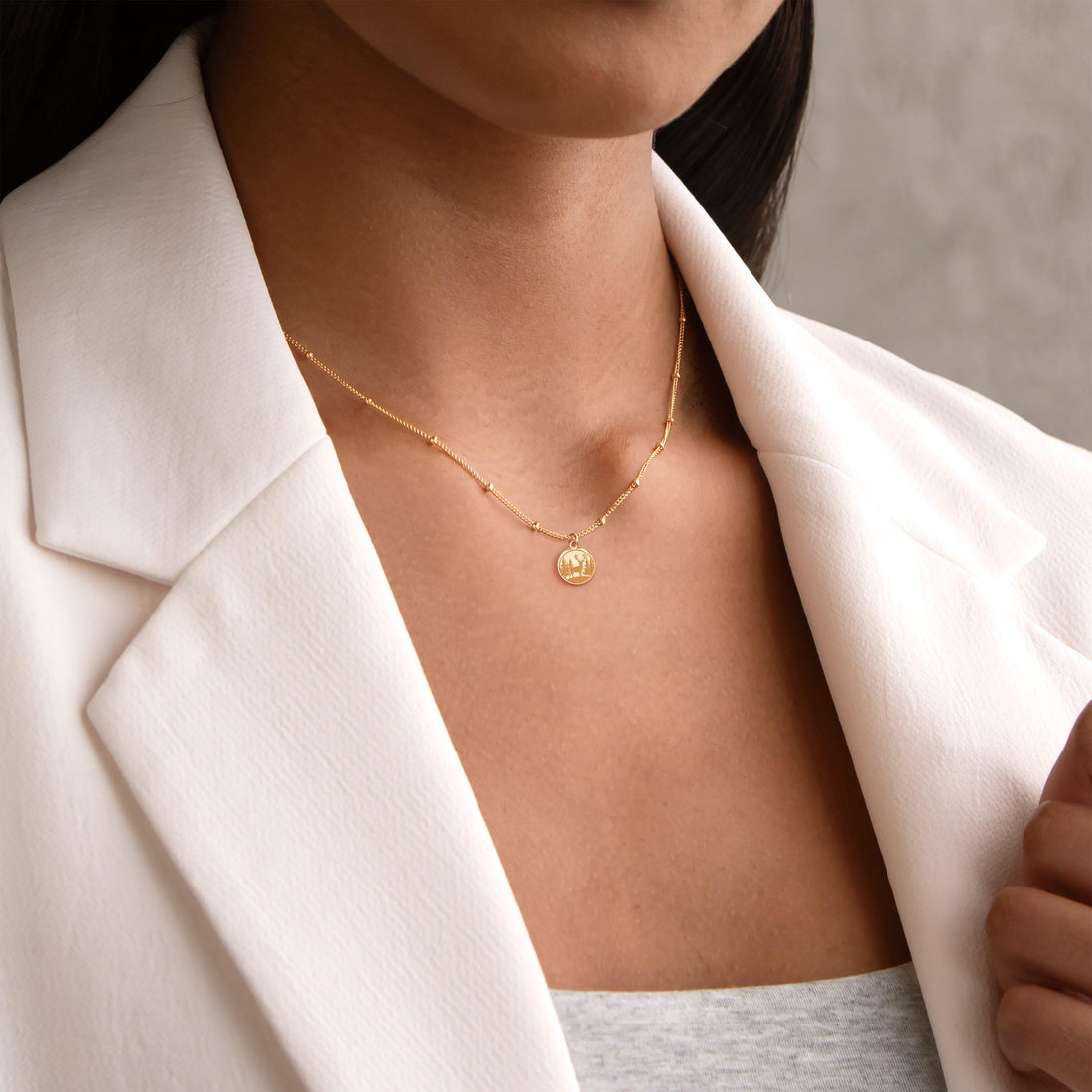 Leaping Deer Charm Necklace