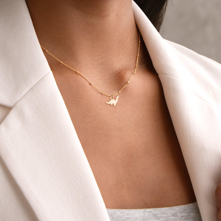Dinosaur Brachiosaurus Charm Necklace