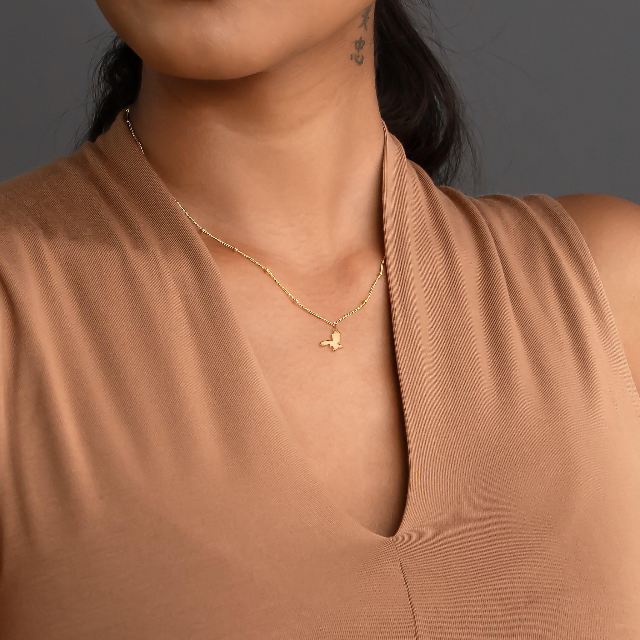 Eagle Airborne Charm Necklace