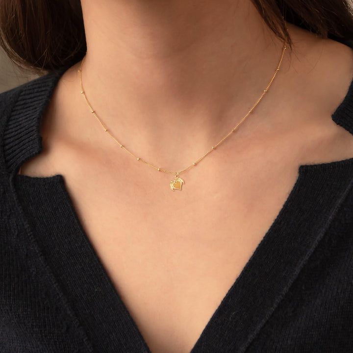 Devil Heart Charm Necklace