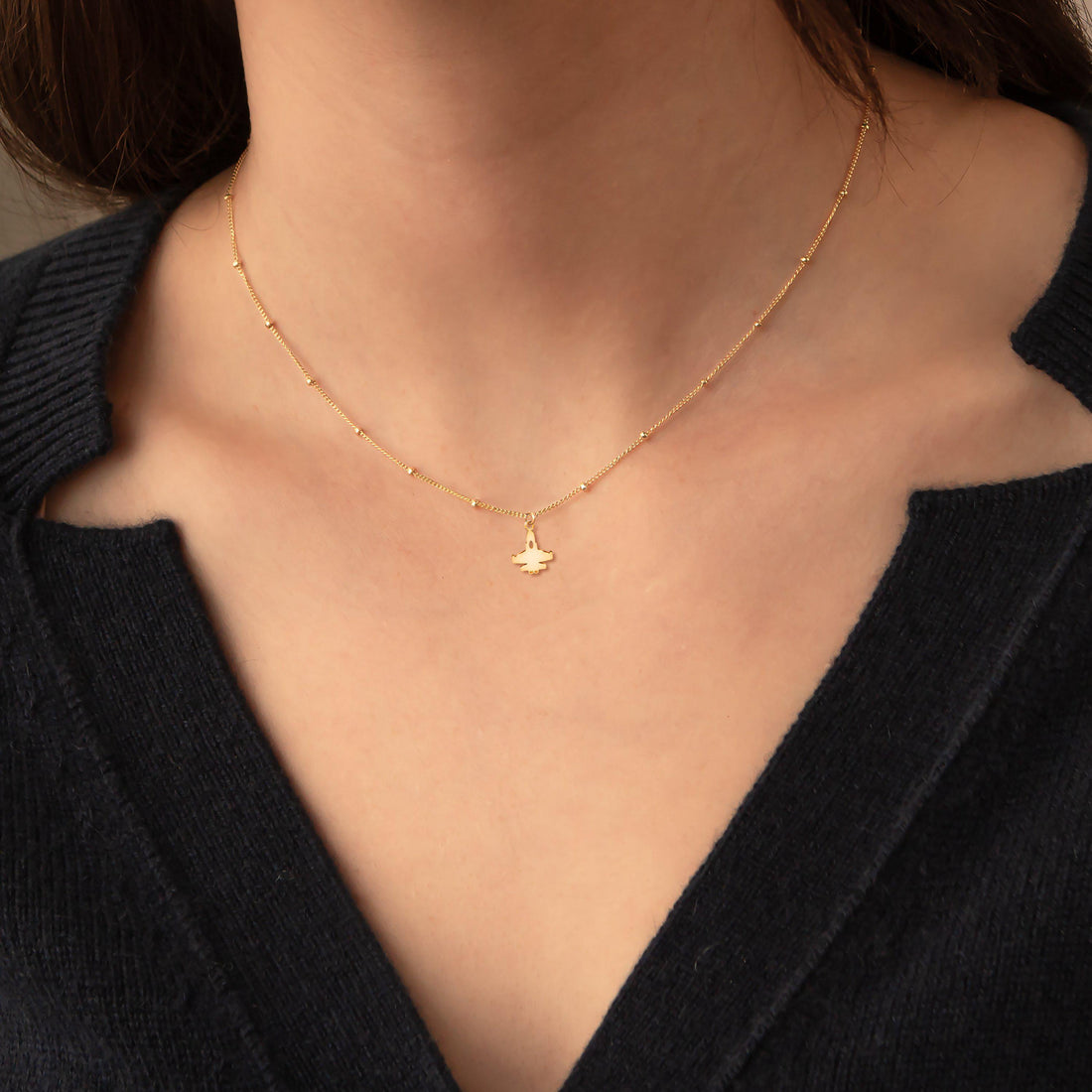 Soaring Rocket Charm Necklace