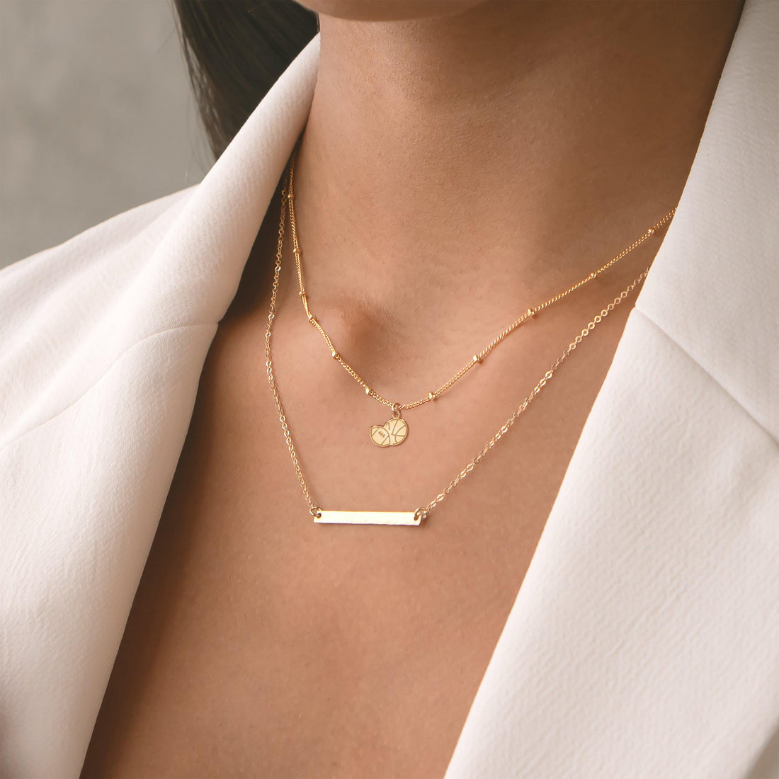 Football Basketball Charm Beady Necklace