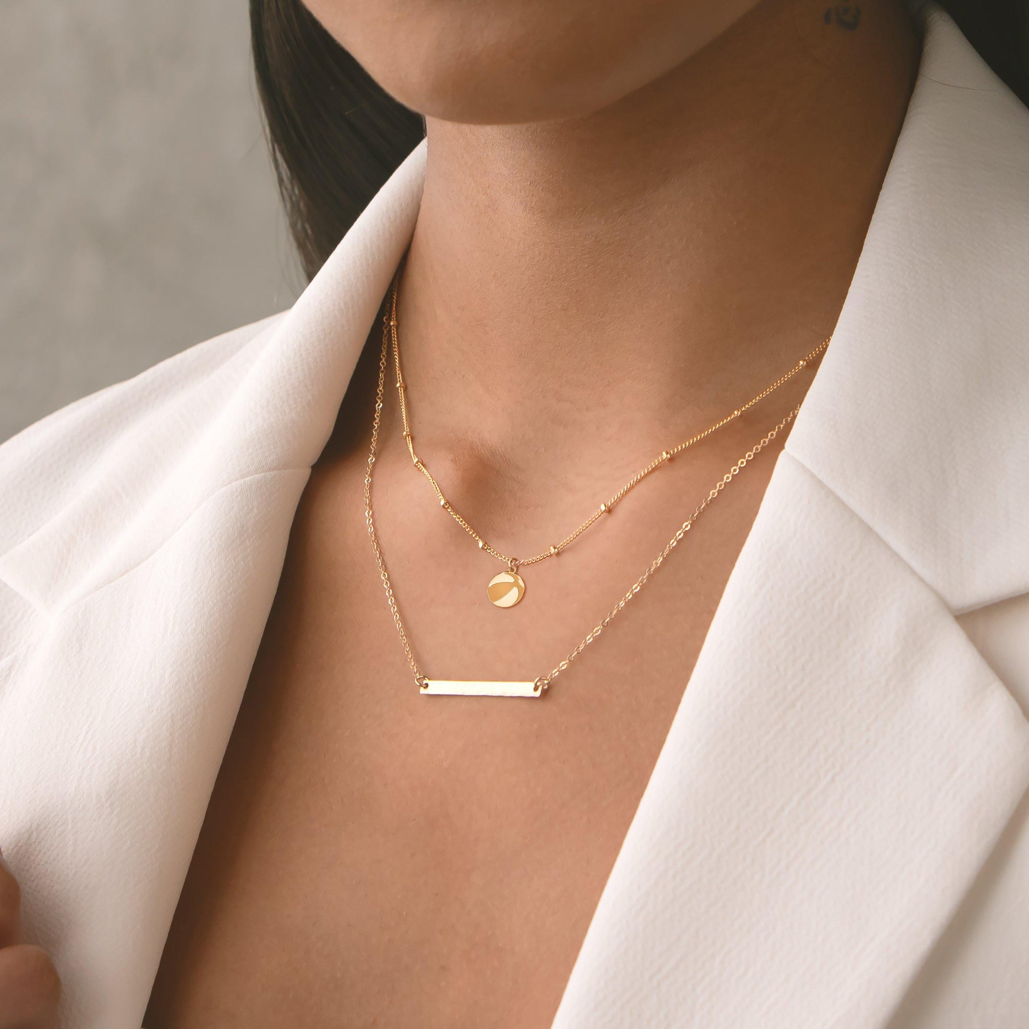 Beach Volleyball Charm Necklace
