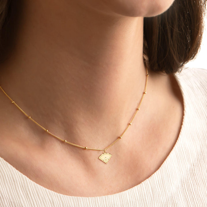 Baseball Field Charm Necklace