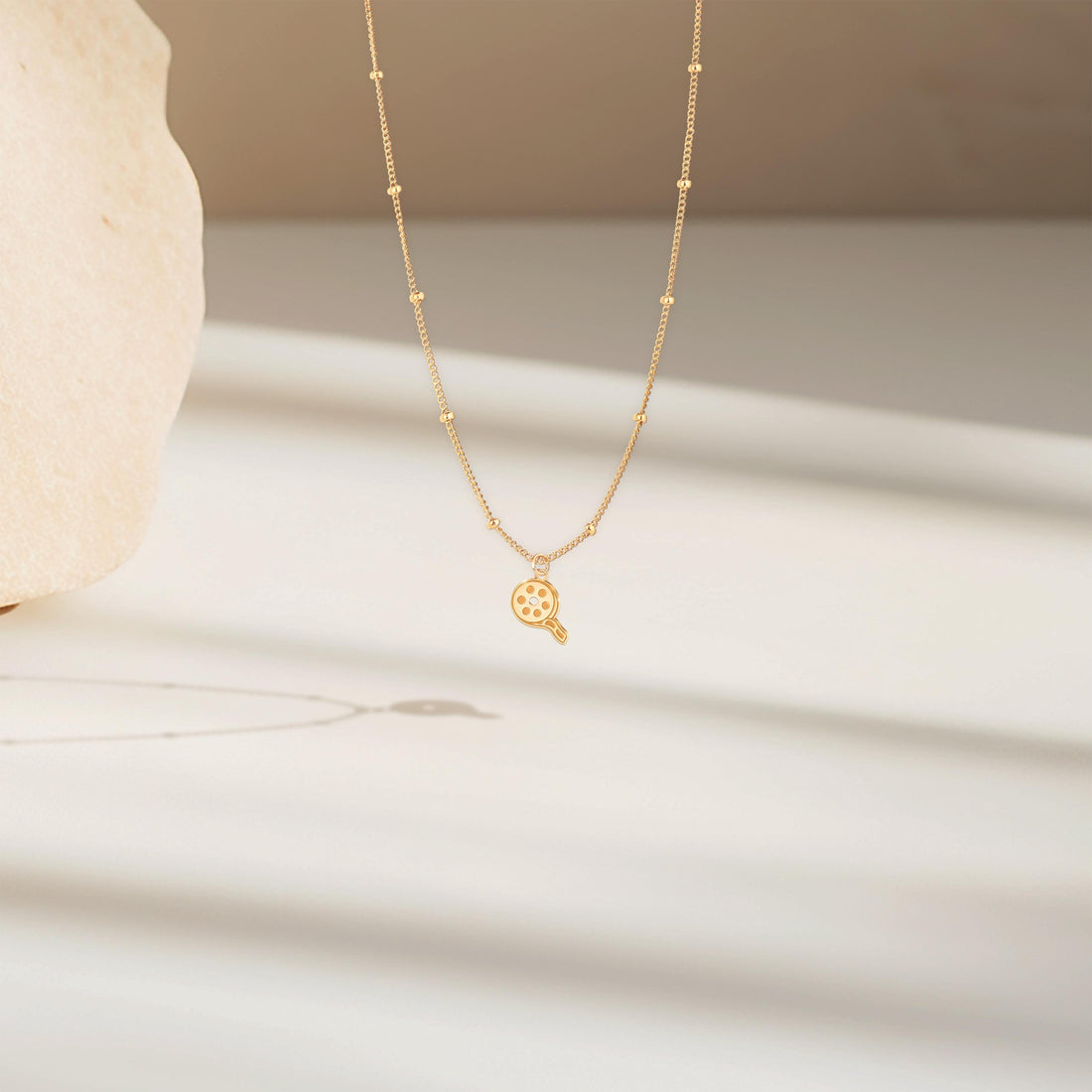 Film Camera Pendant Beady Necklace