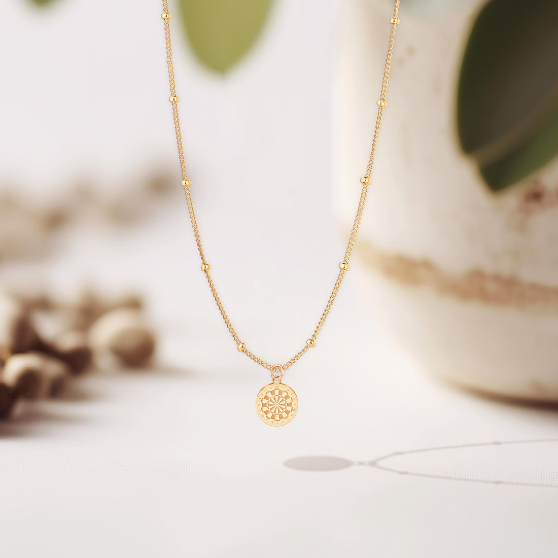 Dartboard Charm Beady Necklace