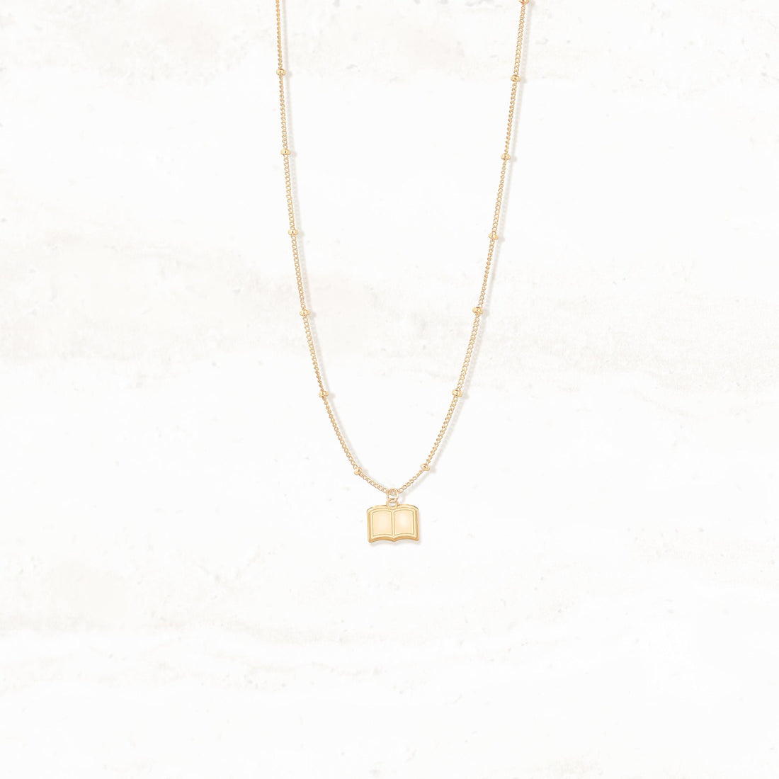 Reading Book Lover Charm Necklace