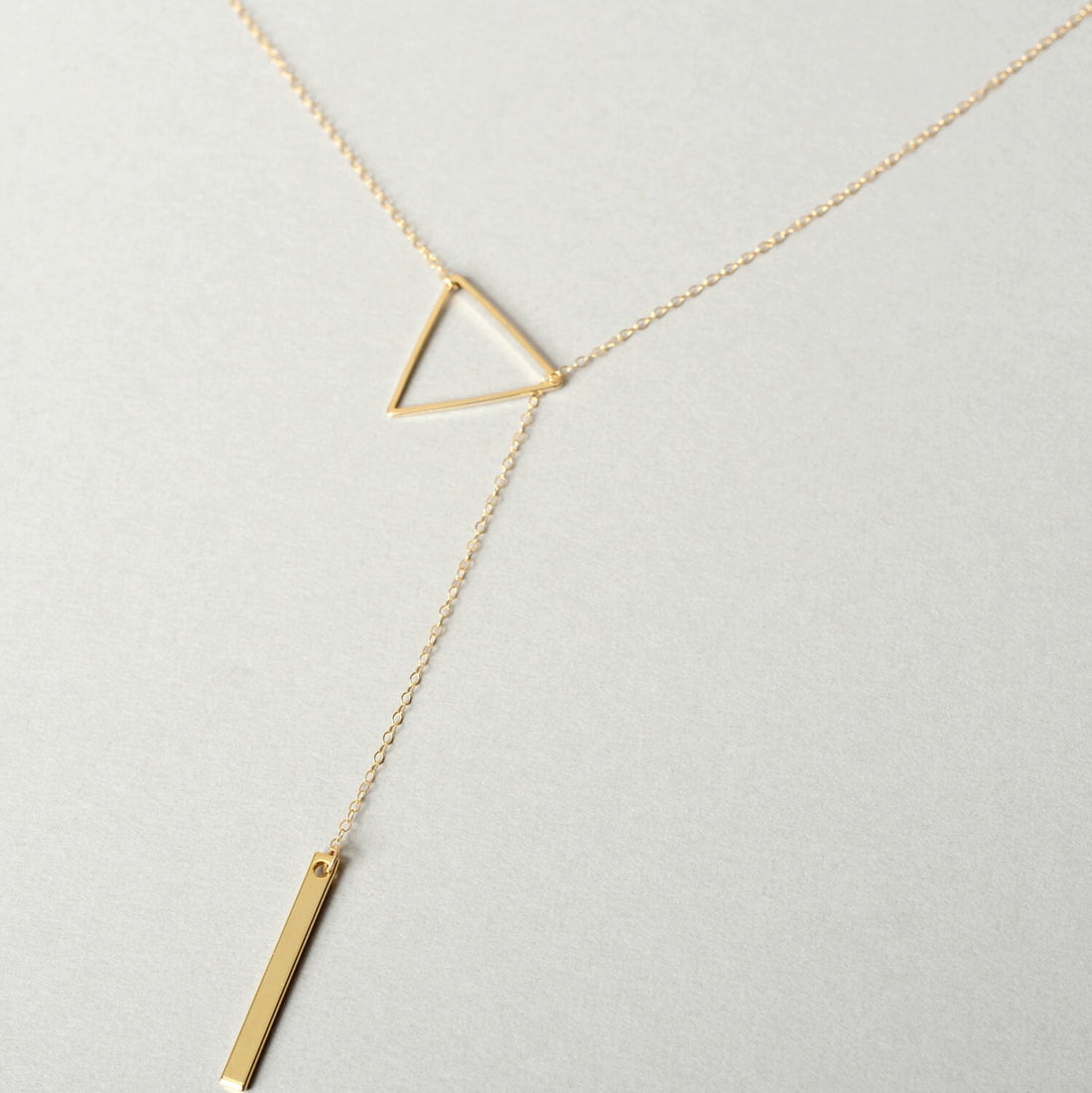 Triangle Lariat Necklace
