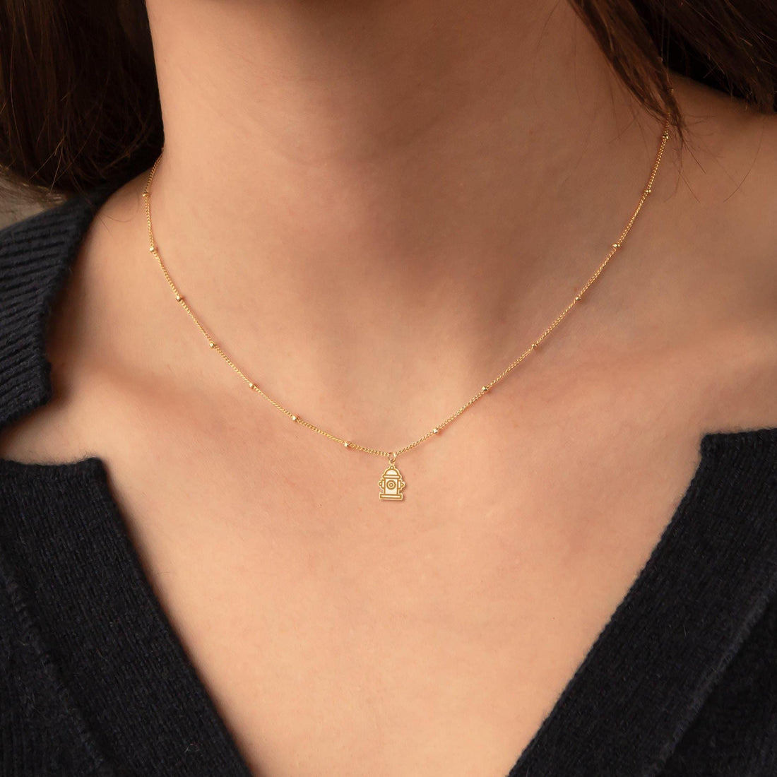 Fire Hydrant Charm Necklace