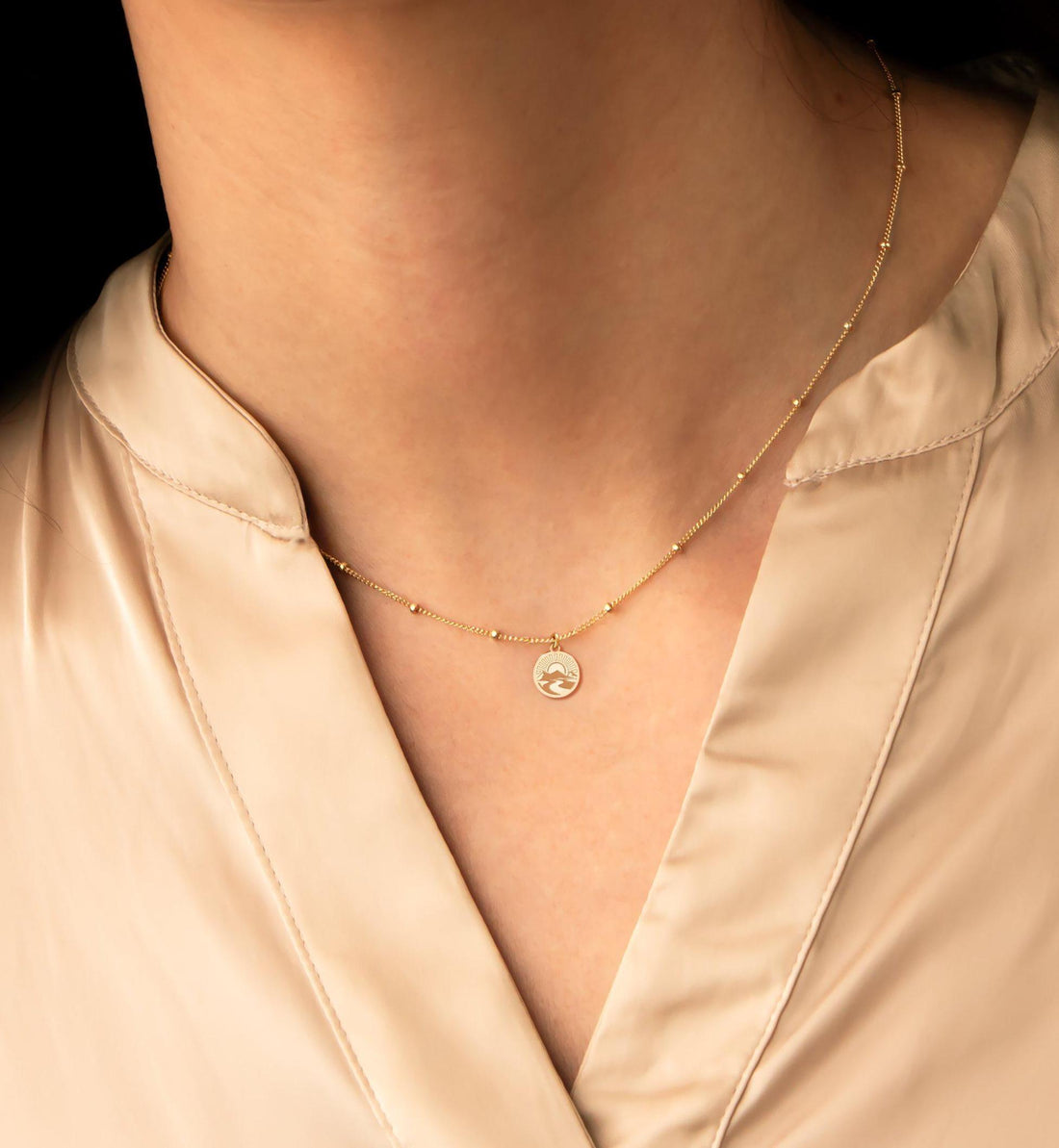Scenic Mountain Landscape View Necklace