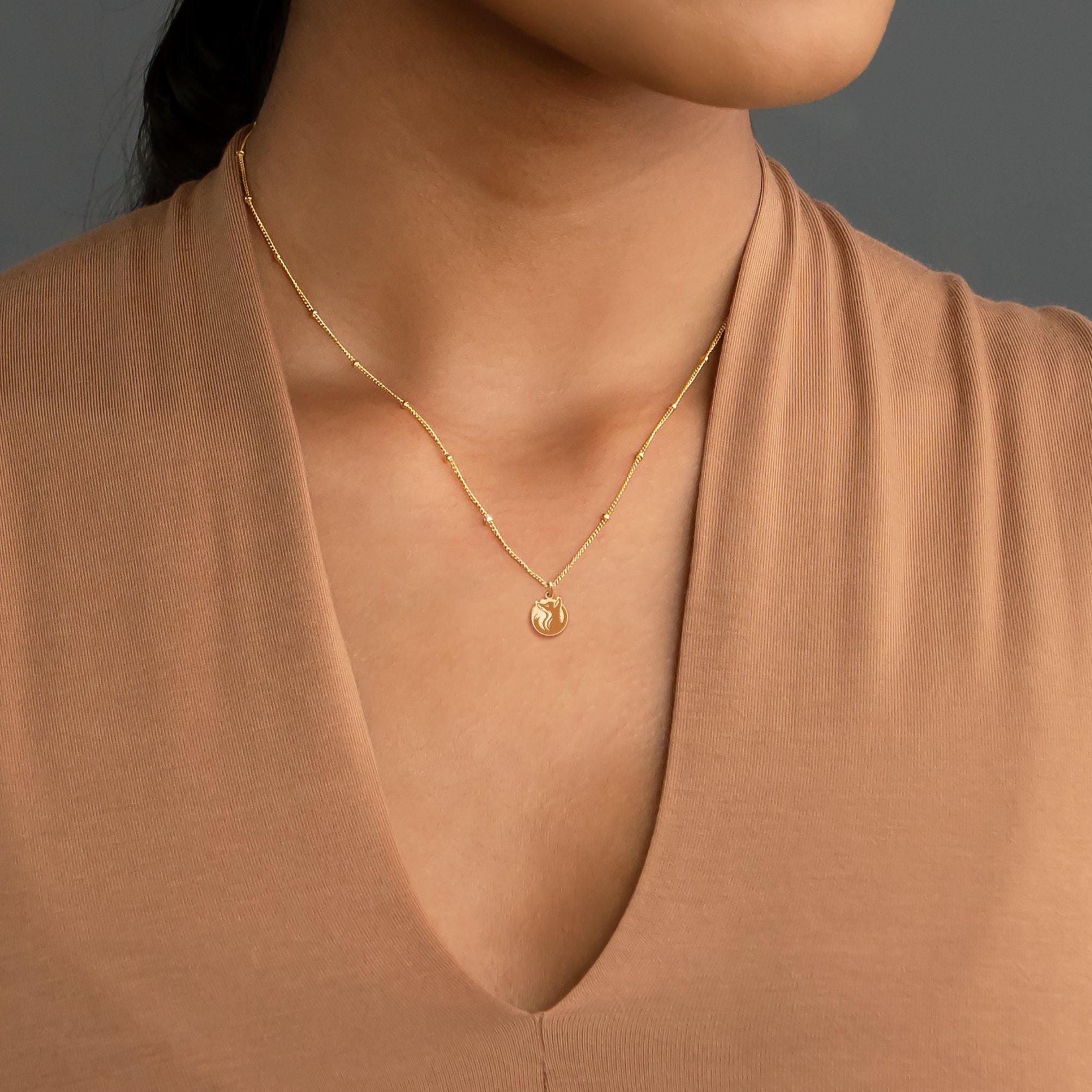 Fox Head Charm Necklace